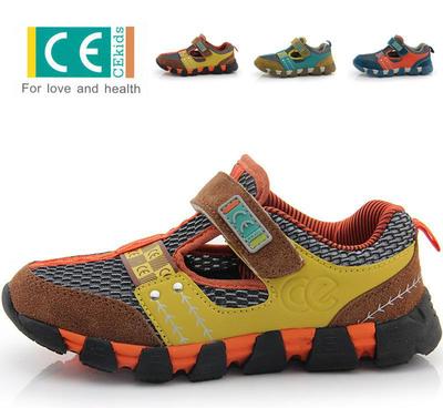 CE童鞋 2014春夏新款 男童真皮包頭涼鞋，透氣鏤空設(shè)計引領(lǐng)兒童框潮流